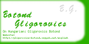 botond gligorovics business card